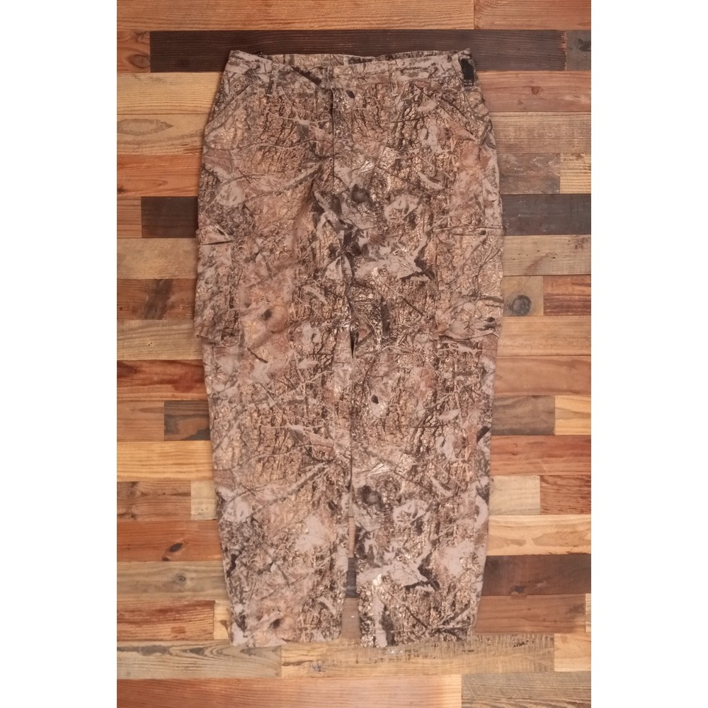 Grand Prairie Outfitters Camo Cargo Hunting Pants Vintage Fleece Mens L Cotton - Picture 3 of 6